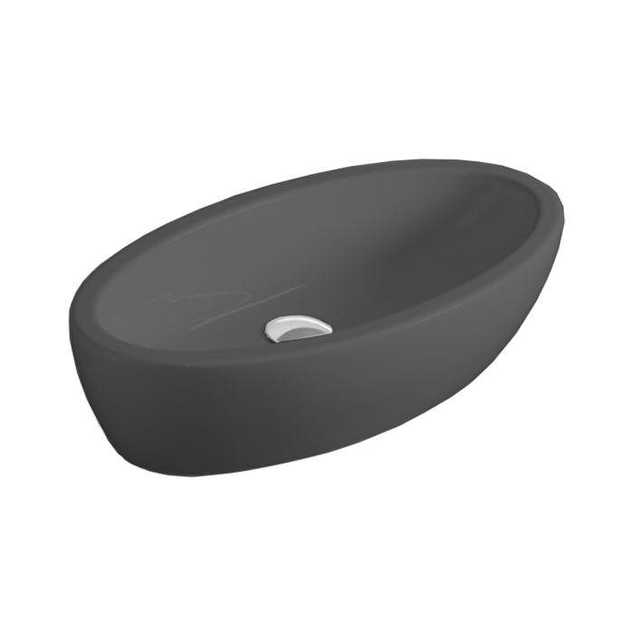 Simas Lft Spazio Раковина накладная 63x33см., без отв., цвет: черный глянцевый