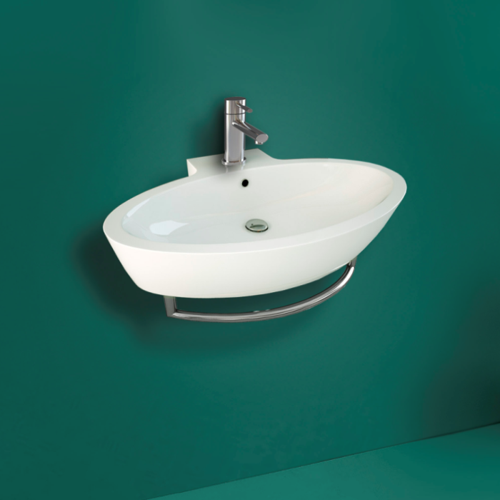 Simas Lft Spazio Раковина 73 см, 1 отв., цвет: белый