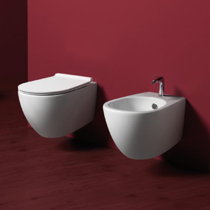 Simas Vignoni биде подвесное 56x36.5см, с 1 отв., цвет: белый