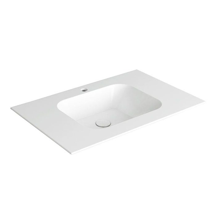 SIMAS WAVE Раковина на столешницу 80x50xh14,5 см, с 1 отв под смеситель,цвет белый