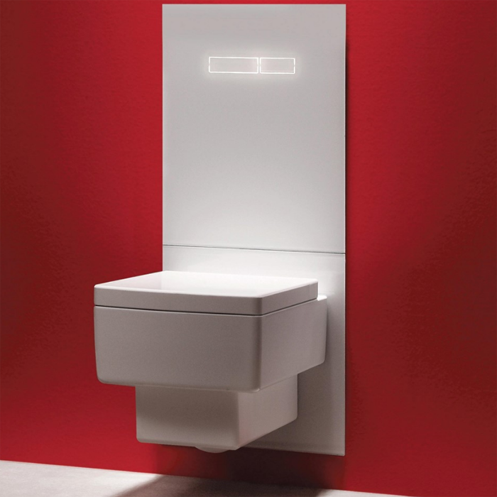 TECElux Комплект для установки унитаза-биде DURAVIT, с верхней панелью 430×555×16 мм, с механическим блоком управления стекло цвет: белый