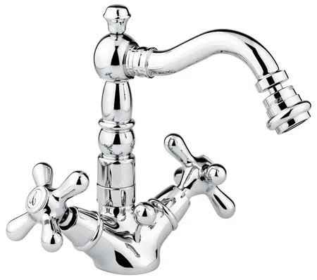 Emmevi Deco Old, двухвентильный смеситель для биде с донным клапаном, цвет хром