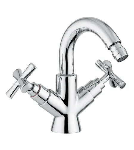 Emmevi Spirit New, двухвентильный смеситель (h21,5 см) для биде с поворотным изливом и донным клапаном, цвет черный матовый