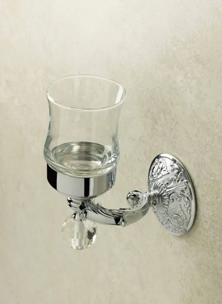 Stil Haus Noto Light, настенный стакан со стеклом Murano, цвет хром