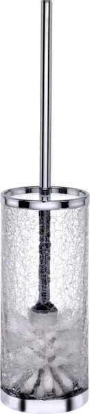 Surya Crystal, напольный ерш без крышки 9х9хh36 см, прозрачное стекло, цвет хром