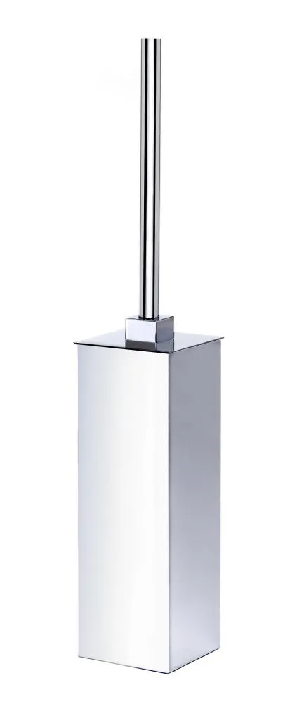 Surya Metall, квадратный напольный ерш с крышкой 7х7хh41 см, цвет черный матовый