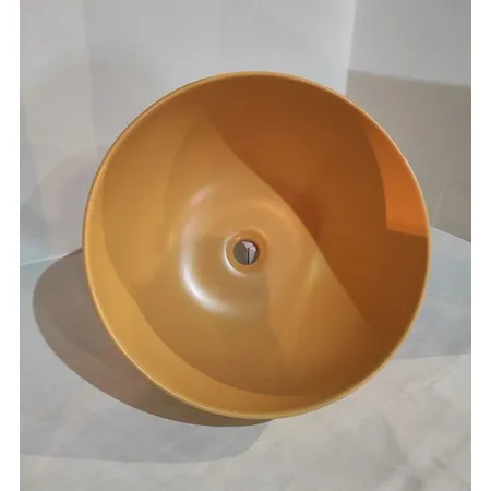 White Ceramic Dome, накладная круглая раковина Ø44,5x24h см, цвет оранжевый матовый