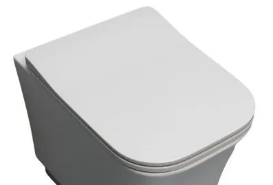 White Ceramic Idea, быстросъемное тонкое сиденье с микролифтом, цвет черный матовый
