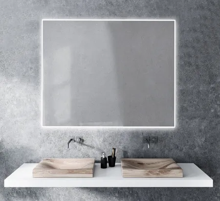 Xpertials Shira, зеркало 100х80 см, 1 датчик: LED подсветка с регулировкой яркости