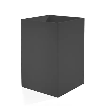 3SC Mood Black Ведро, без крышки, 20х30х20 см,  композит Solid Surface, цвет: чёрный матовый