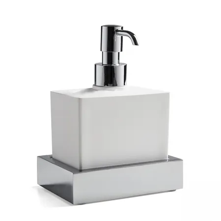 3SC SK 3.0 Дозатор настольный, композит Solid Surface, цвет: белый/хром