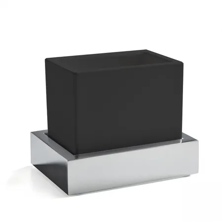 3SC SK 3.0 Стакан настольный, композит Solid Surface, цвет: чёрный/хром