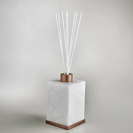 3SC Baster Square Ароматический диффузор, настольный, цвет: алебастр/Warm Brushed Bronze PVD