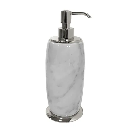 3SC Elegance Дозатор для жидкого мыла, настольный, цвет: мрамор bianco carrara/хром