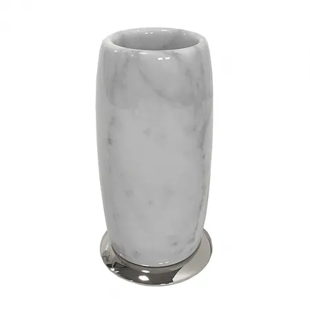 3SC Elegance Стакан настольный, цвет: мрамор bianco carrara/хром
