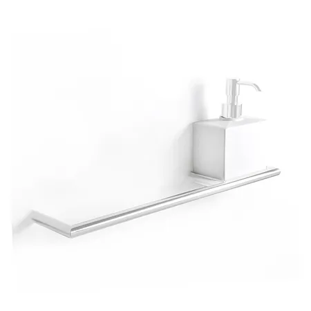3SC Guy Полотенцедержатель и мыльница, 40см.,  справа, подвесная, композит Solid Surface, цвет: белый матовый/белый матовый