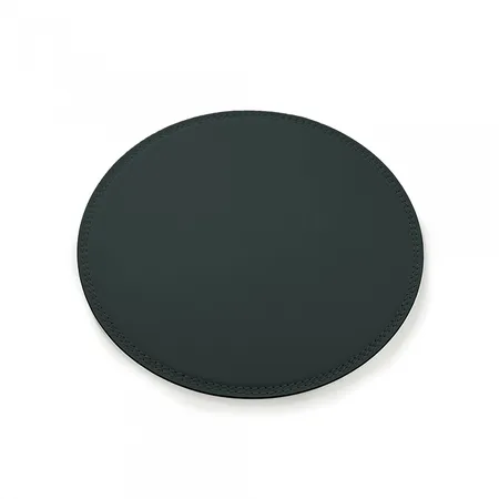 3SC Meridien Коврик 30х0.5см., настольный, круглый, гладкая кожа, цвет: Grigio Scuro