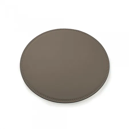 3SC Meridien Коврик 30х0.5см., настольный, круглый, гладкая кожа, цвет: Tortora