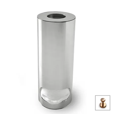 3SC Metal Tonda Контейнер для ватных дисков 6x15см., настольный, цвет: Warm Brushed Bronze PVD