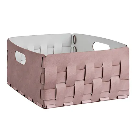 ADJ Корзинка Bottega, 35x35xH20 см., цвет: пепельная роза/устричный