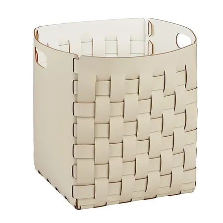 ADJ Корзинка Bottega, 35x35xH40 см., цвет: панна котта/белый