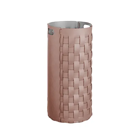 ADJ Круглая корзина для белья, D33x68 см., цвет: пепельная роза/устричный