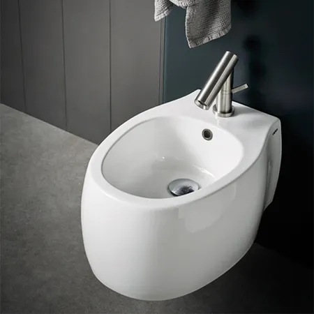 Agape Pear 2 Биде подвесное 38x52.8x25.5 см, цвет: матовый белый