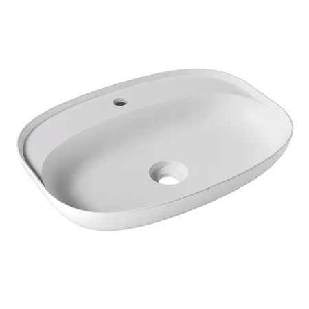 Alice Form Oval Раковина 60x45х12см., накладная, 1 отв., цвет: белый матовый
