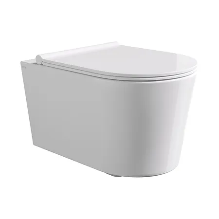 Alice Form Унитаз 50х35см., подвесной, безободковый, без сиденья и крышки, цвет: белый глянцевый