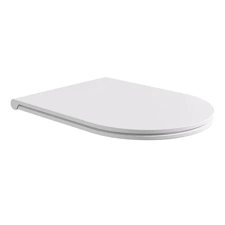 Alice Hide Сиденье с крышкой для унитаза Round, тонкое, с микролифтом, цвет: белый матовый/хром