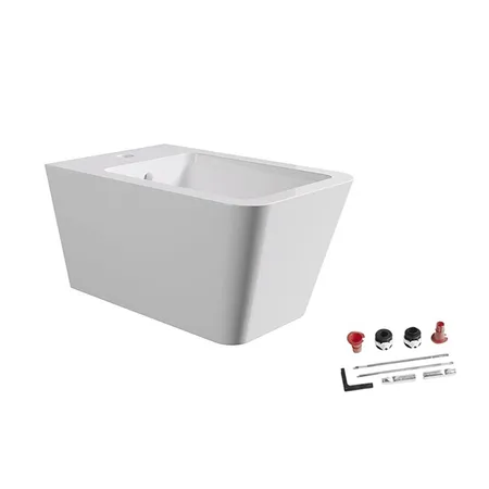Alice Hide Square Биде подвесное 55х35см., с набором для крепления, цвет: белый глянцевый