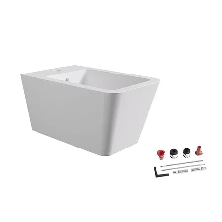 Alice Hide Square Биде подвесное 55х35см., с набором для крепления, цвет: белый матовый