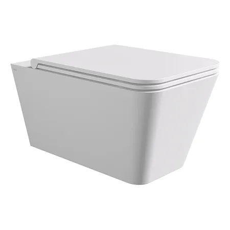 Alice Hide Square Унитаз 55х35см., подвесной, безободковый, без сиденья и крышки, цвет: белый матовый