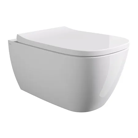 Alice Wunder Унитаз 53х31см., подвесной, безободковый, смыв aliflush+, под крепления Fischer WB-KliX, без сиденья и крышки, цвет: белый глянцевый