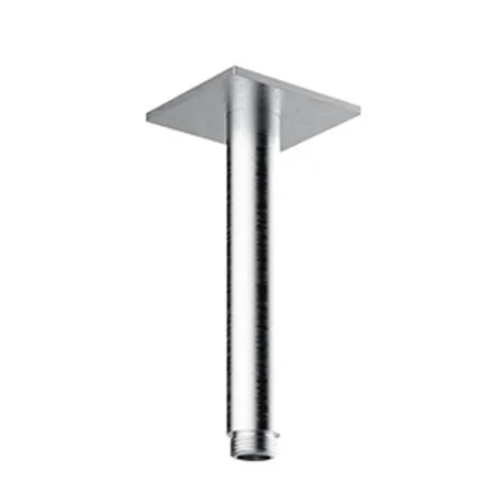 Almar 316 Stainless Steel Кронштейн для верхнего душа, потолочный, 10 см с квадратным отражателем, цвет: нержавеющая сталь брашированная AISI 316