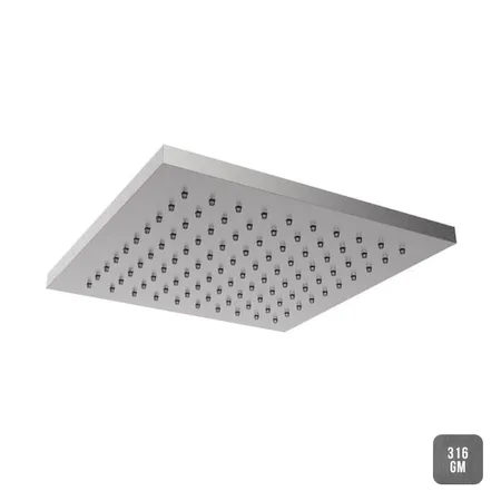 Almar 316 Stainless Steel Верхний душ 25х25см., потолочный, цвет: Gun Metal 316 Brushed PVD