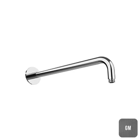 Almar Кронштейн для душа 35см., настенный, с круглым отражателем, цвет: Gun Metal Brushed PVD