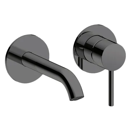 Almar Mixers Смеситель для раковины, настенный, цвет: черный металл брашированный PVD