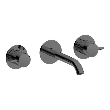 Almar Mixers Смеситель для раковины, настенный, цвет: черный металл брашированный PVD