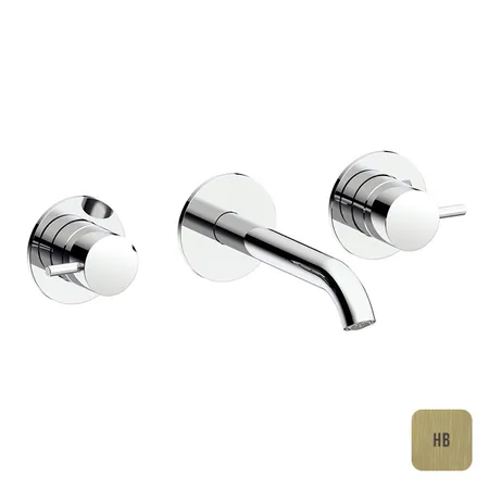 Almar Mixers Смеситель для раковины, настенный, цвет: латунь брашированная PVD