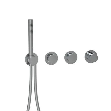 Almar Modular PUSH Смеситель для душа, встраиваемый, термостатический, на 2 потребителя с модулем ручного душа, цвет: оружейный металл брашированный PVD