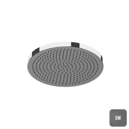 Almar Velvet Верхний душ 23.2х23.2см., настенный, Velvet Rain, цвет: Gun Metal Brushed PVD