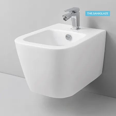 Artceram A16 Биде подвесное 36х52см., 1 отв., saniglaze, с креплениями, цвет: белый