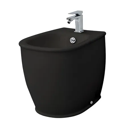 Artceram Azuley Биде напольное 36х52см c креплением, с 1 отв. цвет: черный