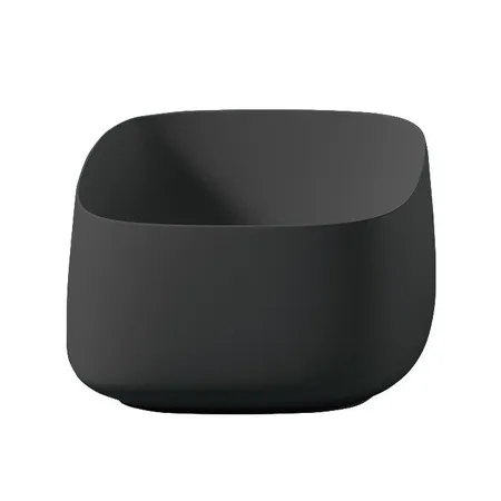 Artceram Cognac Раковина накладная Quadro 43x43 см, saniglaze, цвет: черный матовый