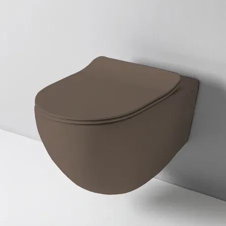 Artceram File 2.0 Унитаз подвесной 36х52см, безободковый, турбо смыв the.reel, saniglaze, цвет: tortora matt