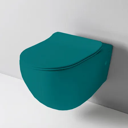 Artceram File 2.0 Унитаз подвесной 52х36cм., безободковый, с крепежом, цвет Green foresta
