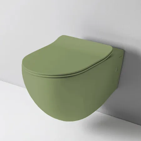 Artceram FILE 2.0 Унитаз подвесной 53х37см, безободковый, с крепежом, цвет: verde salvia