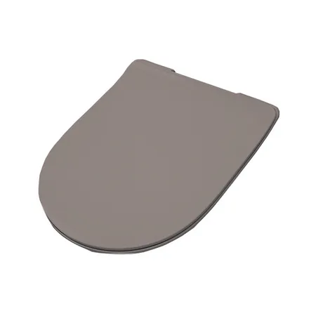 Artceram File Крышка с сиденьем Slim для унитаза, механизм soft-close, цвет: gravel/хром