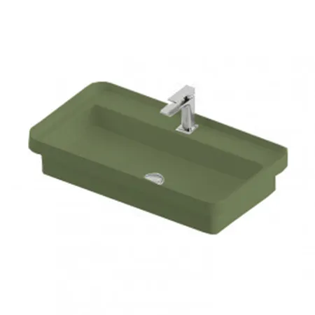 Artceram Fuori Scala Раковина встраиваемая 80х45 см, 1 отверстие, цвет: verde salvia